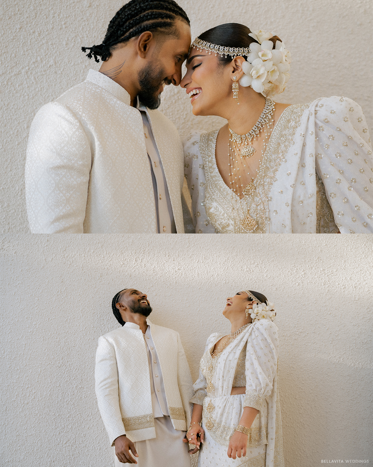 Intimate wedding moment